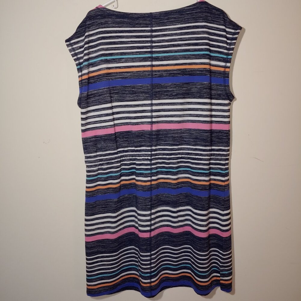Talbots Multi-Color Stripe Midi Shift Dress Size … - image 5